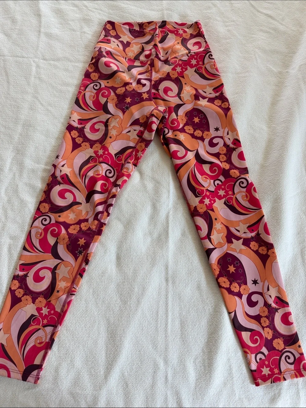 Womens Multi-Color Swirl Print Leggings